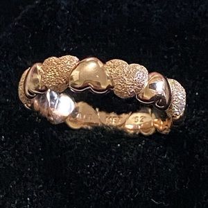 Pandora Ring Rose Matte Heart Brillance